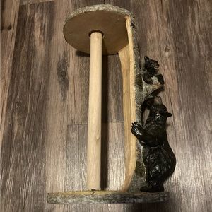 ear Woodland Theme Paper Towel Holder Kitchen Decor Bears Climbing a Tree Dispe